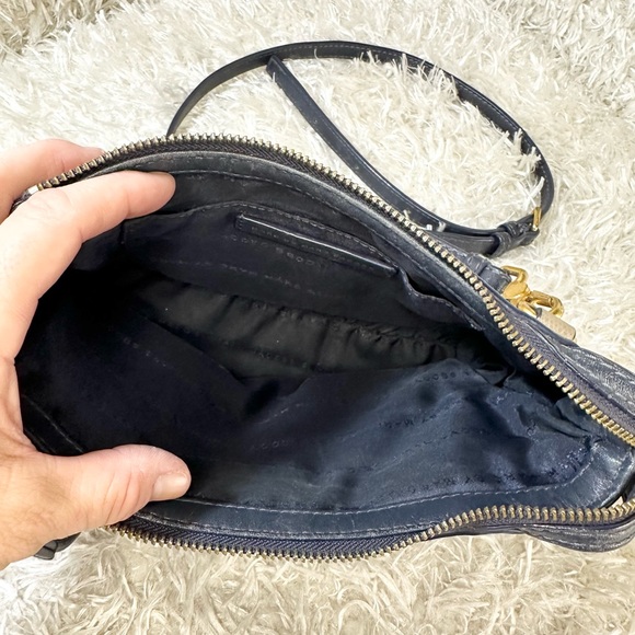 Marc Jacobs Shelter Island Colorblock Royal Blue Tan Navy Blue Shoulder Bag - Picture 8 of 11